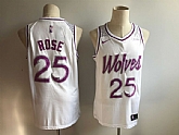 Timberwolves 25 Derrick Rose White 2018-19 Earned Edition Nike Swingman Jersey,baseball caps,new era cap wholesale,wholesale hats